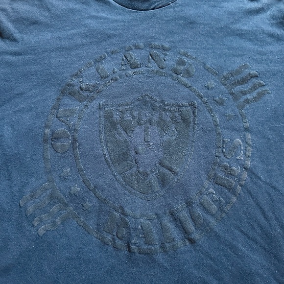 Nutmeg Oakland Raiders black white t-shirt - Picture 2 of 7
